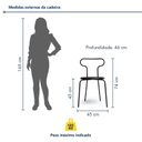 Ver imagem 3 de Kit 4 Cadeiras Base Tubular Fixa Fantasminha Chef Preto