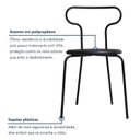 Ver imagem 5 de Kit 4 Cadeiras Base Tubular Fixa Fantasminha Chef Preto