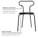 Ver imagem 4 de Kit 4 Cadeiras Base Tubular Fixa Fantasminha Chef Preto