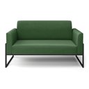 Ver imagem 3 de Sofá Namoradeira Base Industrial Alta Preto Marisa Suede D03 - D\'rossi Cor Verde