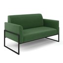 Ver imagem 1 de Sofá Namoradeira Base Industrial Alta Preto Marisa Suede D03 - D\'rossi Cor Verde