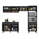 Ver imagem 6 de Armário de Cozinha Compacta 252cm Veneza Multimóveis V3692 Preto