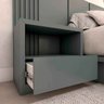 Cama Casal 1,48m Cabeceira e 2 Mesas Laterais Mdf sob Medida Cor:cinza Sagrado - 2