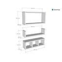 Ver imagem 3 de Kit 03 Peças Nicho Prateleira para Banheiro MDF