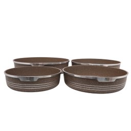 Conjunto de Assadeiras Antiaderente Revestimento Mármore Cerâmico 4 Peças Marrom - 2