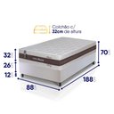 Ver imagem 2 de Conjunto Box Branco Mali Bege Molas Ensacadas Solteiro 88x188x70 - King House