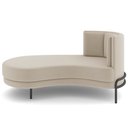 Ver imagem 7 de Chaise Longue Divã 164cm Braço Esquerdo Logus D06 Veludo Bege - Mpozenato