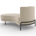 Ver imagem 5 de Chaise Longue Divã 164cm Braço Esquerdo Logus D06 Veludo Bege - Mpozenato