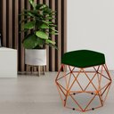 Ver imagem 6 de Kit 02 Puffs Aramado Bronze Six L02 Suede Verde Musgo