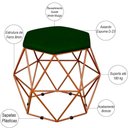 Ver imagem 5 de Kit 02 Puffs Aramado Bronze Six L02 Suede Verde Musgo
