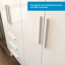 Guarda Roupa Infantil 4 Portas 3 Gavetas em MDF Kakau Retrô  - 9