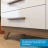 Guarda Roupa Infantil 4 Portas 3 Gavetas em MDF Kakau Retrô  Branco Brilho/Carvalho - 8