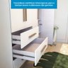 Guarda Roupa Infantil 4 Portas 3 Gavetas em MDF Kakau Retrô  Branco Brilho/Carvalho - 9