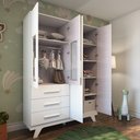 Ver imagem 4 de Guarda-Roupa de Bebê 4 Portas Detalhe Em Acrílico 3 Gavetas Retrô