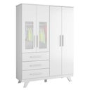 Ver imagem 5 de Guarda-Roupa de Bebê 4 Portas Detalhe Em Acrílico 3 Gavetas Retrô