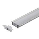 Ver imagem 1 de Perfil Embutir Slim Alumínio 24.5x7mm 1 Metro Para Fita LED
