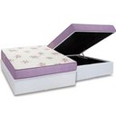 Ver imagem 1 de Conjunto Box Baú Casal: Colchão Espuma Ortobom D23 Physical Super Resistente Bordado + Base Crc