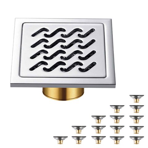 Ralo 10x10 Inox Anti Odor Kit 15 Banheiro Box Lavabo Anti Inseto Higienico Quintal Jardim Casa Varan