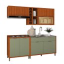 Ver imagem 5 de Armário Cozinha Completo Lumiar Mdf P/ Área ou Varanda Gourmet Modulada Monte como Quiser Vidro Refl