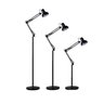 Luminária Abajur pedestal Articulada Chão Metal Lustre Coluna 1,90m - 4