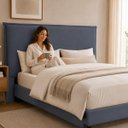 Ver imagem 1 de Cabeceira Decorativa Queen Size 1,60m Trento Suede Cinza - Gran Belo