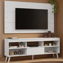 Ver imagem 1 de Rack com Painel para Tv até 65 Polegadas com Pés Branco Detroit Madesa