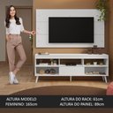 Ver imagem 5 de Rack com Painel para Tv até 65 Polegadas com Pés Branco Detroit Madesa