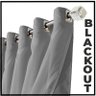 cortina blackout Veneza 8,00 x 2,70 para varão voal cinza - 3