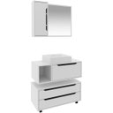 Ver imagem 1 de Kit Gabinete Balcão e Espelheira de Banheiro Cuba Karina Branco