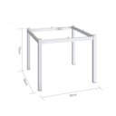 Ver imagem 3 de Mesa Quadrada com Tampo em Vidro Califórnia 