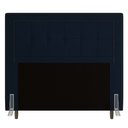 Ver imagem 1 de Cabeceira Cama Box Casal Queen Size Luxor 160cm com Tachas e Frame Veludo Azul Marinho - Abmaza