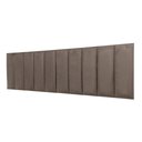 Ver imagem 3 de Cabeceira King Veludo Cinza Placa Modulada Estofada Ripada Adesiva