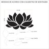 Espelho Decorativo Acrílico Enfeite Flor Lotus 34x57cm 38209 - 8
