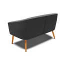 Ver imagem 5 de Namoradeira 02 Lugares Stella Suede Pés Palito Castanho - D’Rossi - Preto
