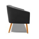 Ver imagem 4 de Namoradeira 02 Lugares Stella Suede Pés Palito Castanho - D’Rossi - Preto