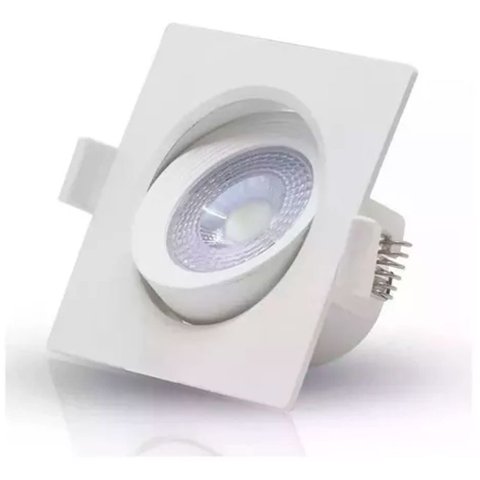 Kit 4 Spots Quadrado de Embutir 5W Olho de Boi Iluminação