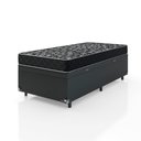 Ver imagem 2 de Cama Box Baú Solteiro + Colchão Smart Espuma D20 - 88x188x56cm - Preto