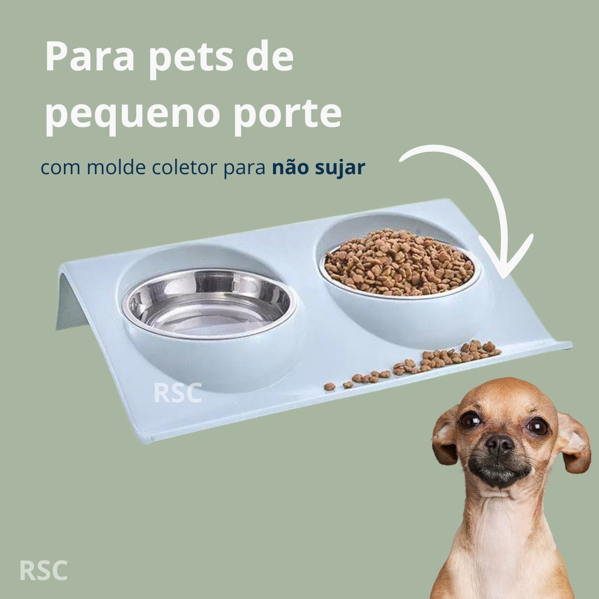 Comedouro/pote Ração Inox Duplo Pet /gatos e Cães Pequenos Atóxico - 6