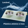 Comedouro/pote Ração Inox Duplo Pet /gatos e Cães Pequenos Atóxico - 5