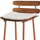 Ver imagem 2 de Banqueta Alta Costela Decorativa Assento em Tecido Suede - Base Bronze Bege