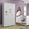 Guarda Roupa De Bebê 3 Portas 2 Gavetas Branco - 5