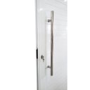 Ver imagem 2 de Porta Pivotante de Alumínio Branco com Puxador e Vidro Linha 30 Roma - Direita / 210 x 100