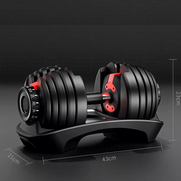 Halter Dumbbel Smart Ajustável 2,5kg até 24kg Cor Preto-vermelho Deend - 6