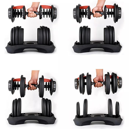 Halter Dumbbel Smart Ajustável 2,5kg até 24kg Cor Preto-vermelho Deend - 5