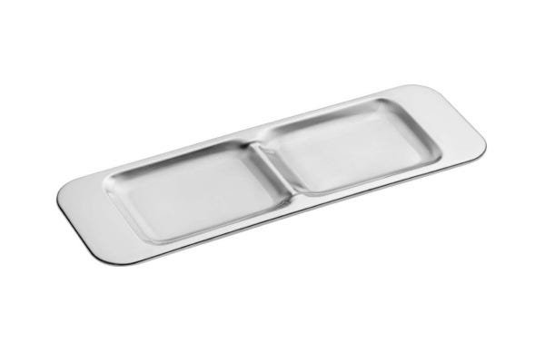 Petisqueira Aço Inox Elegance 2 divisorias Forma - 1