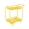 Carrinho Jardineira/Floreira Porta Vasos em Aço Amarelo - 1