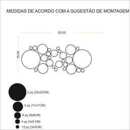 Espelho Decorativo Acrílico Enfeite Mandala 35x83 cm 38201 - 8