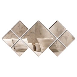 Espelho Decorativo Acrílico Enfeite Losangulo 61x29 cm 38196 - 1