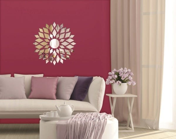 Espelho Decorativo Acrílico Enfeite Mandala 75x75 cm 38194 - 5