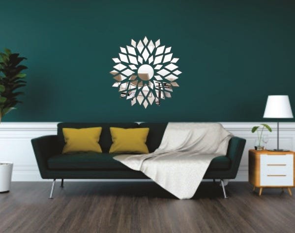 Espelho Decorativo Acrílico Enfeite Mandala 75x75 cm 38194 - 6